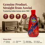 [en] Genuine Hiran Pain Oil from Aswini, trusted since 1991, Ayurvedic licence T-683/Ayur, for external use only with safety notes