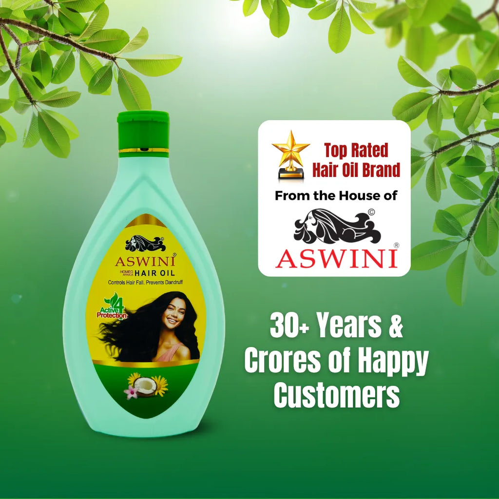 Aswini Homeo Hair Oil - Controls Hair Fall & Dandruff